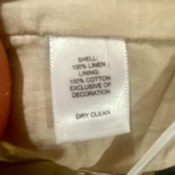 LOFT Elegant Cream Sleeveless Linen Dress - fully lined size 12 - Picture 5 of 5